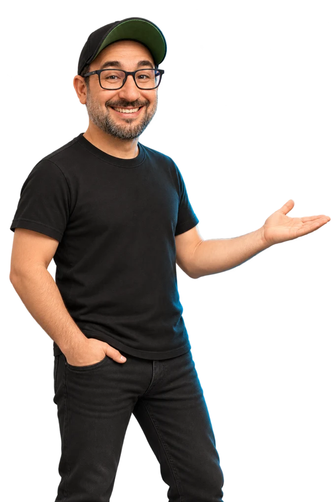 Avatar de Dante Testa apresentando o estúdio Dante Live.