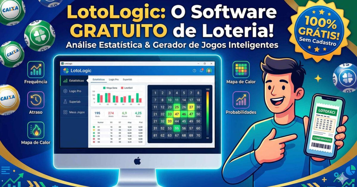 LotoLogic: o software 100% gratuito para analisar todas as loterias da CAIXA e gerar jogos com estatísticas