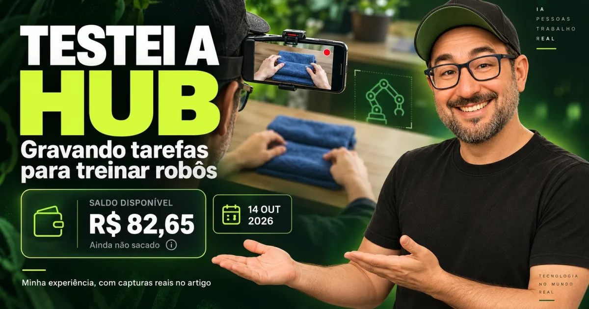 Hub: testei ganhar dinheiro gravando tarefas para treinar robôs
